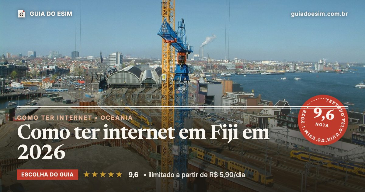 Como ter internet em Fiji em 2026: análise do Guia do eSIM, nota 9,6
