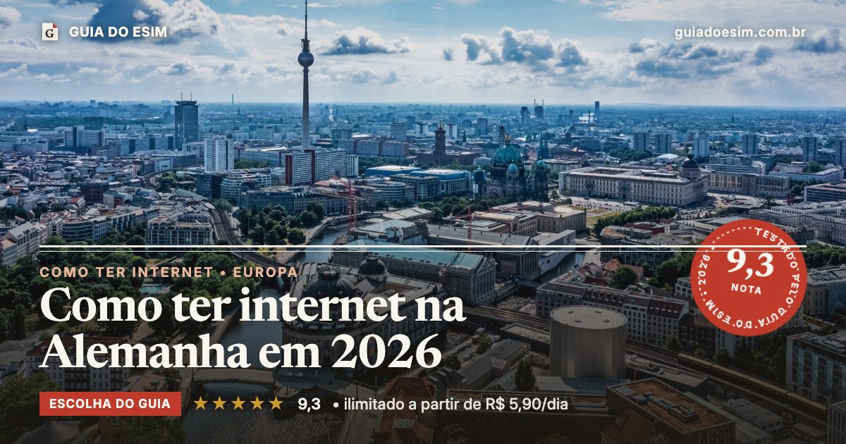 Como ter internet na Alemanha em 2026: análise do Guia do eSIM, nota 9,3