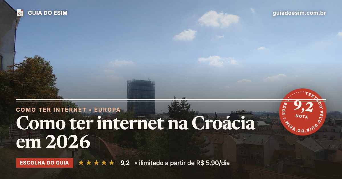 Como ter internet na Croácia em 2026: análise do Guia do eSIM, nota 9,2