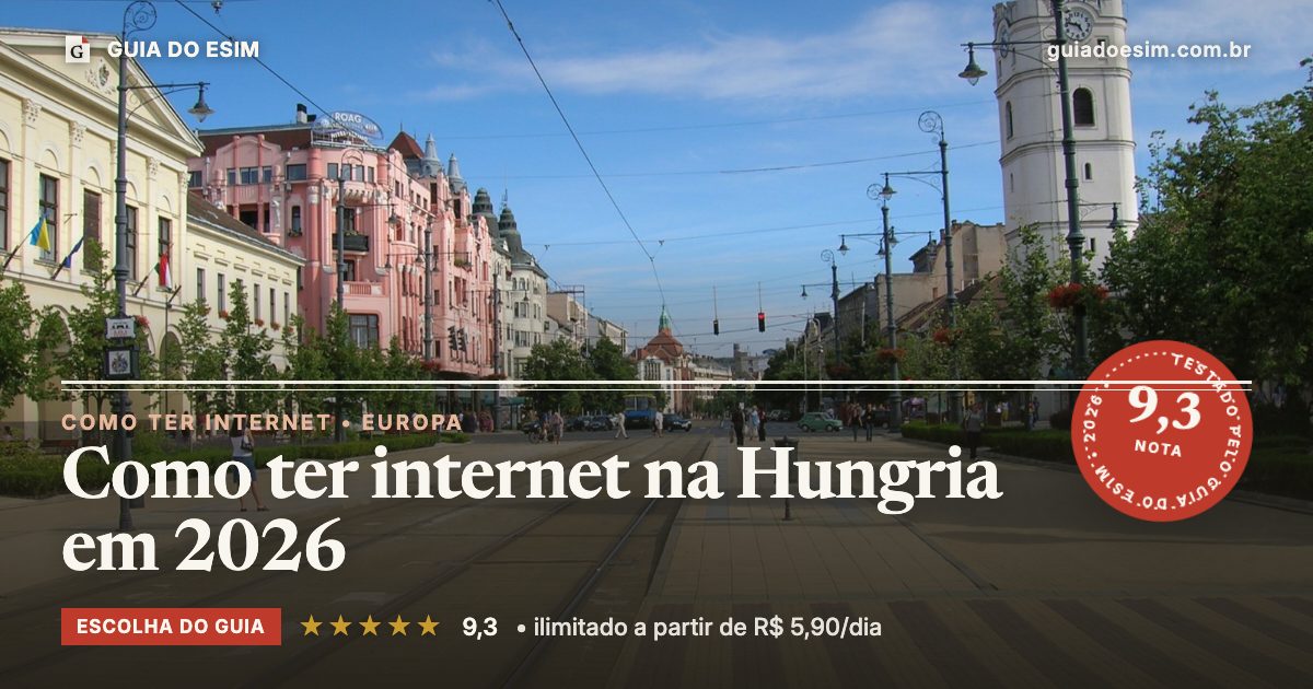 Como ter internet na Hungria em 2026: análise do Guia do eSIM, nota 9,3