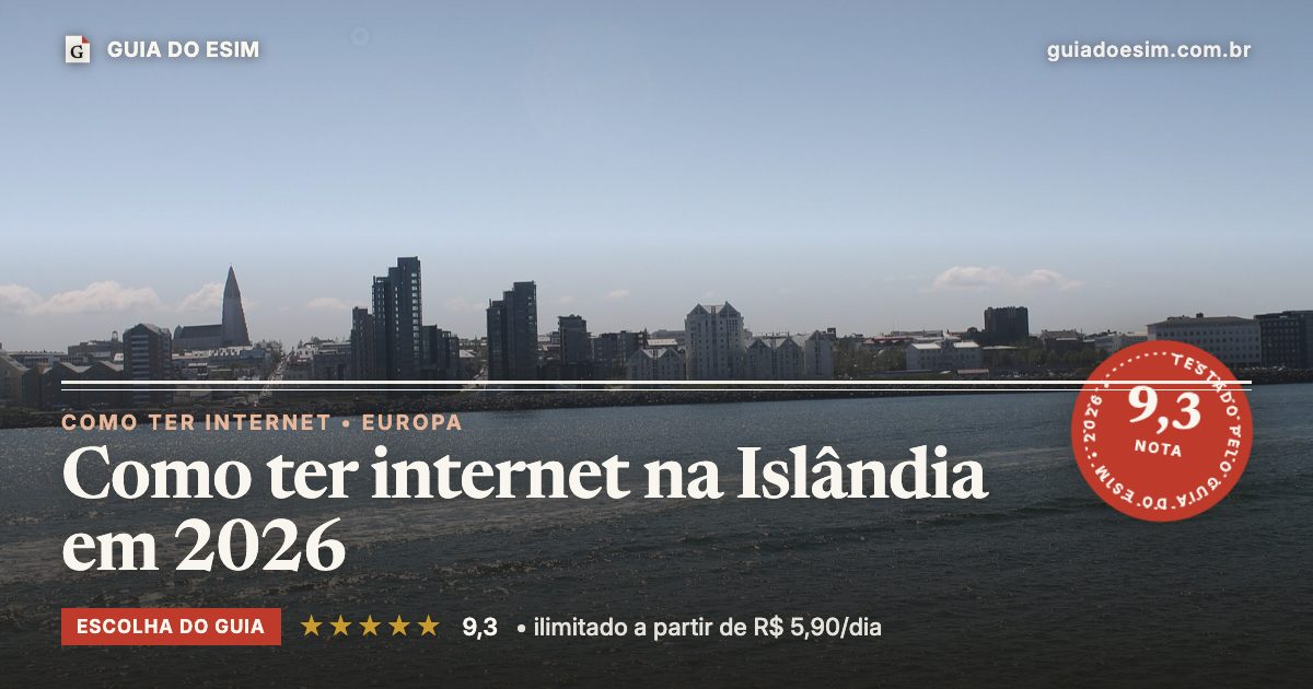 Como ter internet na Islândia em 2026: análise do Guia do eSIM, nota 9,3