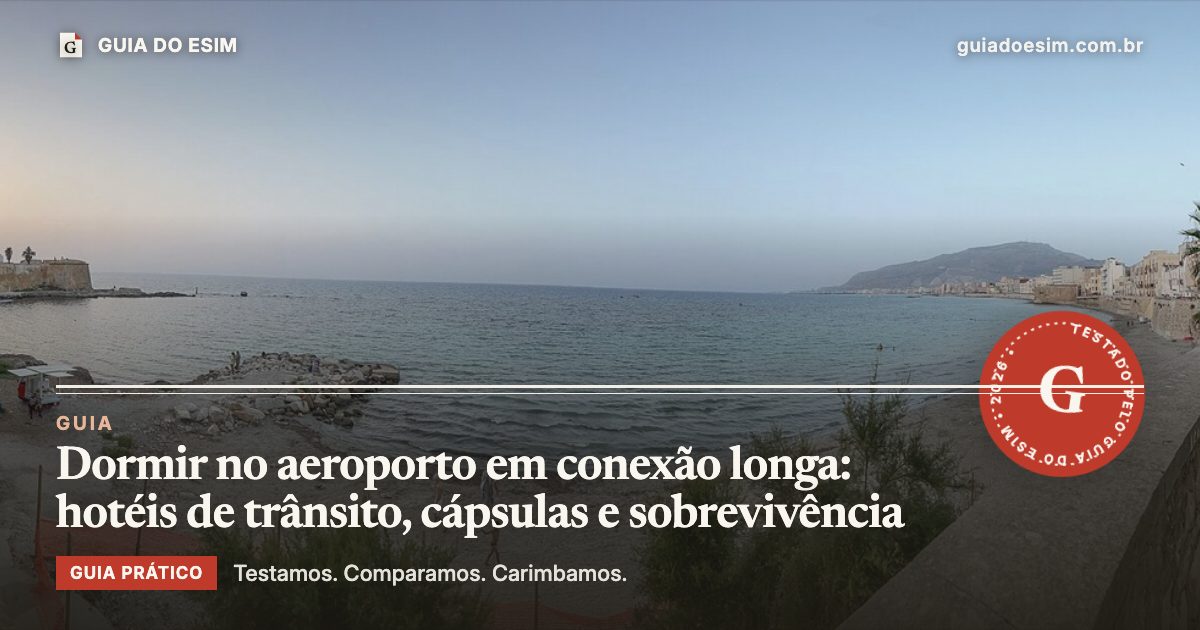 Dormir no aeroporto em conexão longa: hotéis de trânsito, cápsulas e sobrevivência: guia prático do Guia do eSIM