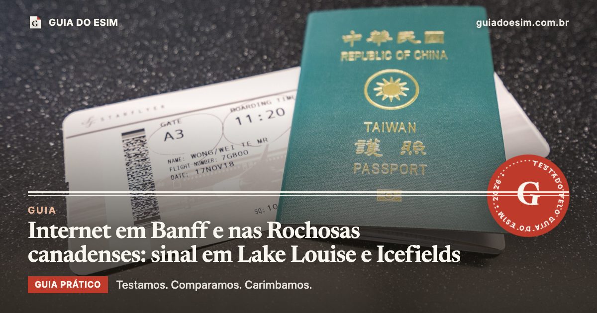 Internet em Banff e nas Rochosas canadenses: sinal em Lake Louise e Icefields: guia prático do Guia do eSIM