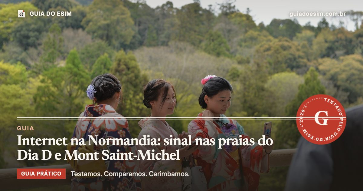 Internet na Normandia: sinal nas praias do Dia D e Mont Saint-Michel: guia prático do Guia do eSIM