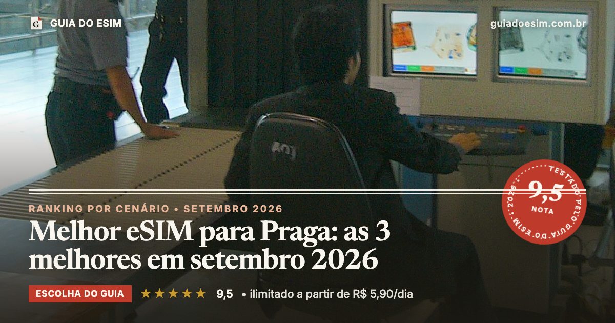 Melhor eSIM para Praga: as 3 melhores em setembro 2026: análise do Guia do eSIM, nota 9,5