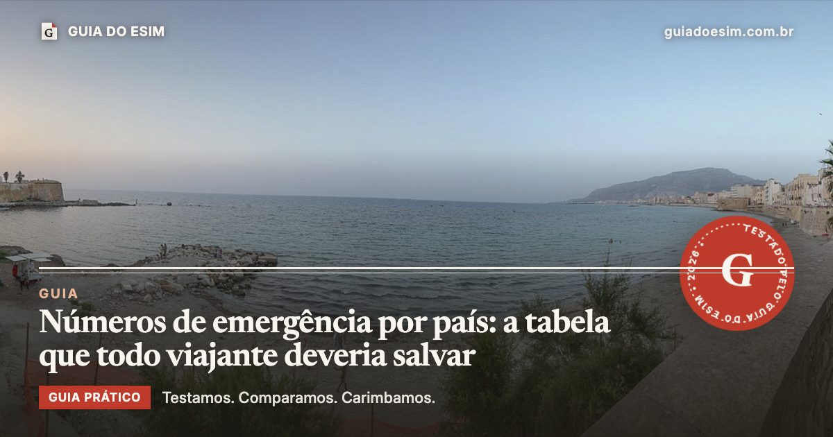Números de emergência por país: a tabela que todo viajante deveria salvar: guia prático do Guia do eSIM