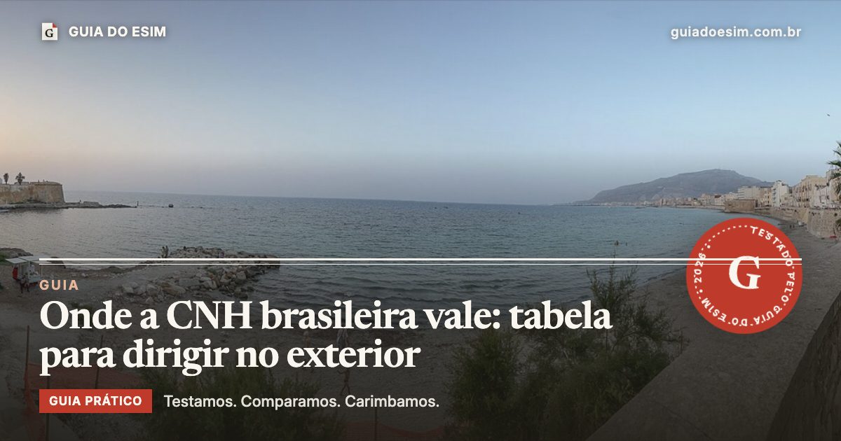 Onde a CNH brasileira vale: tabela para dirigir no exterior: guia prático do Guia do eSIM