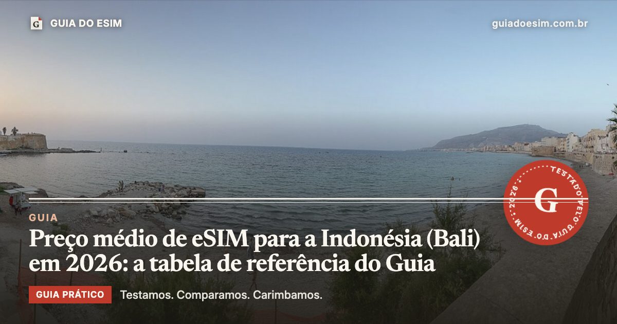 Preço médio de eSIM para a Indonésia (Bali) em 2026: a tabela de referência do Guia: guia prático do Guia do eSIM