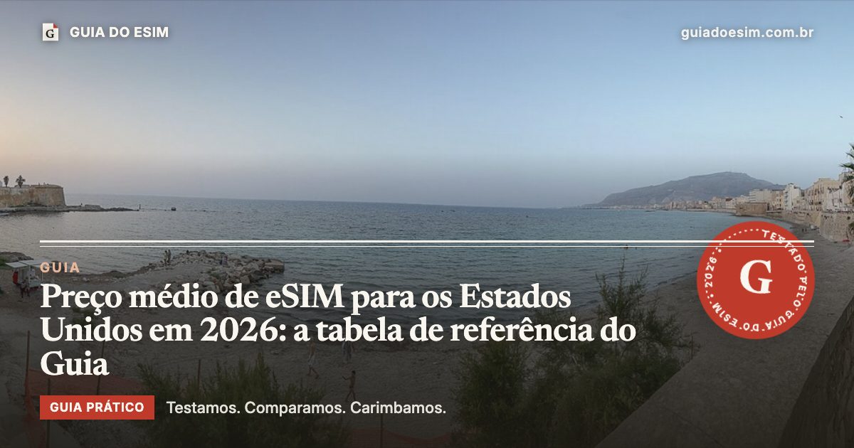 Preço médio de eSIM para os Estados Unidos em 2026: a tabela de referência do Guia: guia prático do Guia do eSIM