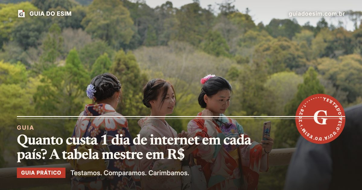 Quanto custa 1 dia de internet em cada país? A tabela mestre em R$: guia prático do Guia do eSIM