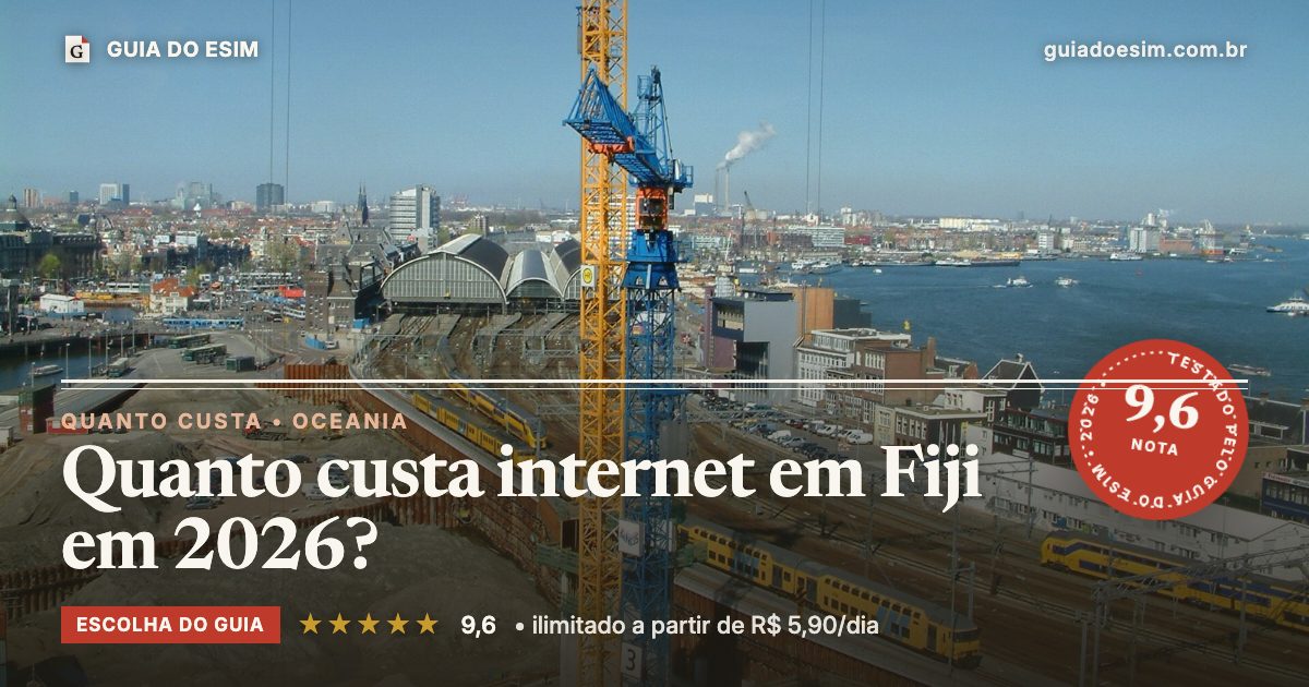 Quanto custa internet em Fiji em 2026?: análise do Guia do eSIM, nota 9,6