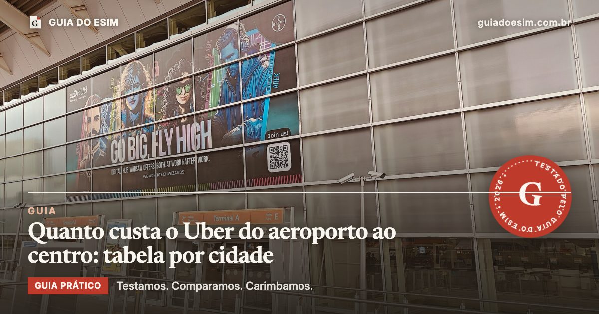 Quanto custa o Uber do aeroporto ao centro: tabela por cidade: guia prático do Guia do eSIM